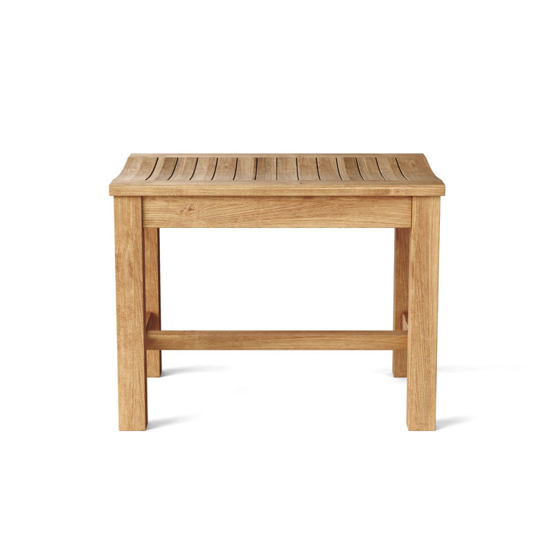 Red Barrel Studio® Rosaline Teak Outdoor Stool | Wayfair